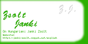 zsolt janki business card